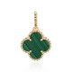 Подвеска с малахитом из желтого золота 585 пробы