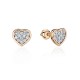 Серьги с фианитом из красного золота 585 пробы