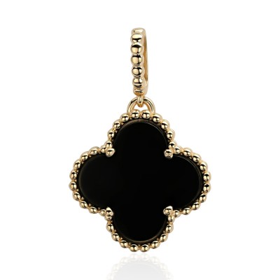 Подвеска с агатом из желтого золота 585 пробы фото