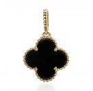 Подвеска с агатом из желтого золота 585 пробы