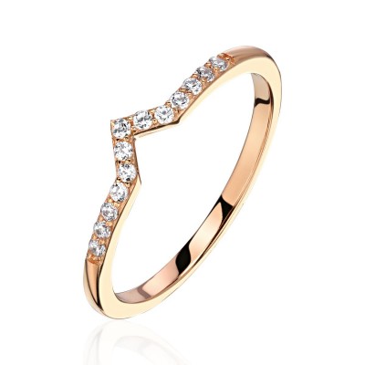 Кольцо с бриллиантом из красного золота 585 пробы фото