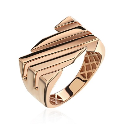 Кольцо из красного золота 375 пробы фото