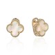 Серьги с перламутром из желтого золота 585 пробы