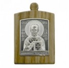 Икона Николай Чудотворец из серебра 925 пробы с чернением