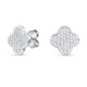 Серьги с цирконом из серебра 925 пробы