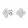 Серьги с цирконом из серебра 925 пробы