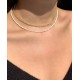Колье с цирконом из серебра 925 пробы