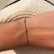 Браслет с цирконом из серебра 925 пробы