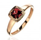 Кольцо с гранатом из красного золота 585 пробы