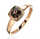 Кольцо с раухтопазом из красного золота 585 пробы