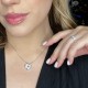 Колье с цирконом из серебра 925 пробы