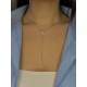 Колье с цирконом из серебра 925 пробы