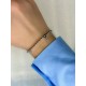 Браслет с цирконом из серебра 925 пробы