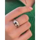 Кольцо с цирконом из серебра 925 пробы