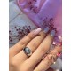 Кольцо с цирконом из серебра 925 пробы