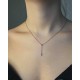 Колье с цирконом из серебра 925 пробы