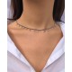 Колье с цирконом из серебра 925 пробы