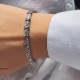 Браслет с цирконом из серебра 925 пробы