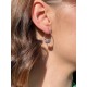 Серьги с цирконом из серебра 925 пробы