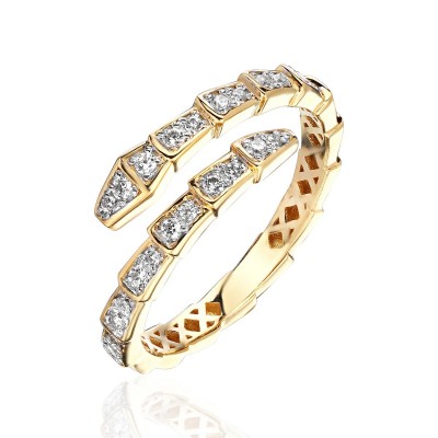 Кольцо с бриллиантом из желтого золота 585 пробы фото