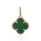 Подвеска с малахитом из красного золота 585 пробы