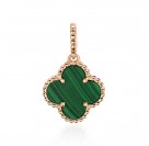 Подвеска с малахитом из красного золота 585 пробы