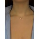 Колье с цирконом из серебра 925 пробы