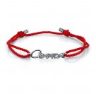 Браслет Семья из текстиля и серебра 925 пробы