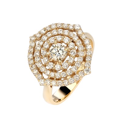 Кольцо с бриллиантом из желтого золота 585 пробы фото