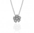 Колье с бриллиантом из белого золота 585 пробы