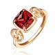 Кольцо с гранатом из красного золота 585 пробы