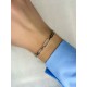 Браслет с цирконом из серебра 925 пробы