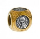 Бусина Вера Св. из серебра 925 пробы