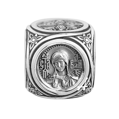 Бусина Валентина Св. из серебра 925 пробы фото