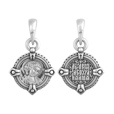 Подвеска "Ангеле Божий, Хранителю мой святый, не остави меня" Ангел-Хранитель из серебра 925 пробы фото