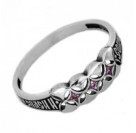 Кольцо с фианитами из серебра 925 пробы с