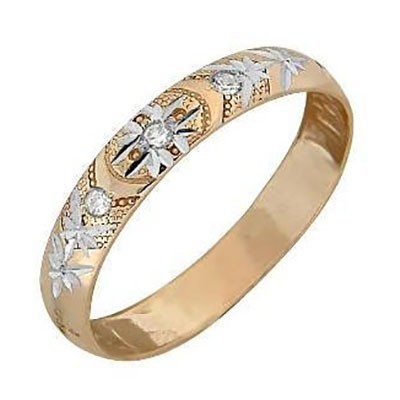 Кольцо с фианитами из серебра 925 пробы с фото