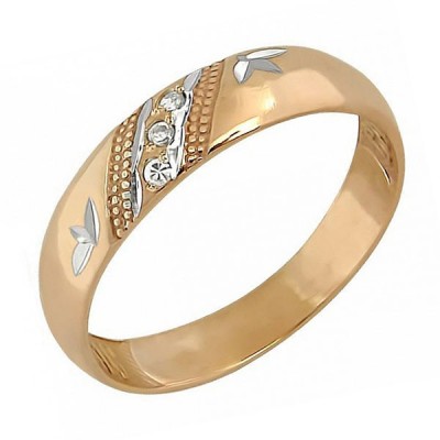 Кольцо с фианитами из серебра 925 пробы с фото