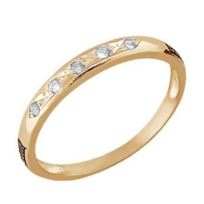 Кольцо с фианитами из серебра 925 пробы с фото