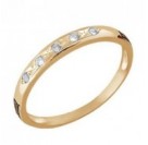 Кольцо с фианитами из серебра 925 пробы с