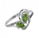 Кольцо "Господи, спаси и сохрани" с фианитами из серебра 925 пробы с