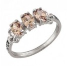 Кольцо "Господи, спаси и сохрани" с фианитами из серебра 925 пробы с