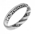 Кольцо "Господи, спаси и сохрани" с фианитами из серебра 925 пробы с