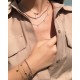 Колье с цирконом из серебра 925 пробы