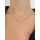 Колье с цирконом из серебра 925 пробы