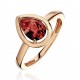 Кольцо с гранатом из красного золота 585 пробы
