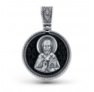 Подвеска Св.Николай из серебра 925 пробы с позолотой 999