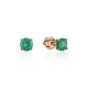 Серьги с изумрудом из красного золота 585 пробы