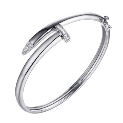 Браслет с цирконом из серебра 925 пробы фото