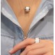 Колье с керамикой из серебра 925 пробы